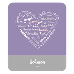 Personalized Family Name Love Heart - Premium Plush Fleece Blanket (Small)