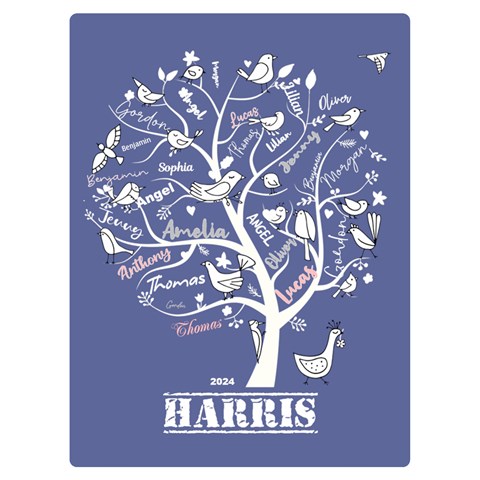 Personalized Family Tree Name Love By Wanni 40 x30  Blanket Front