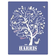 Personalized Family Tree Name Love (5 styles) - Two Sides Premium Plush Fleece Blanket (Extra Small)