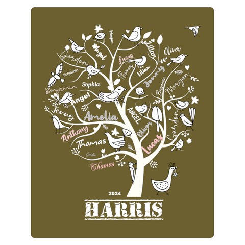 Personalized Family Tree Name Love By Wanni 60 x50  Blanket Front