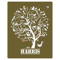 Personalized Family Tree Name Love - Two Sides Premium Plush Fleece Blanket (Medium)