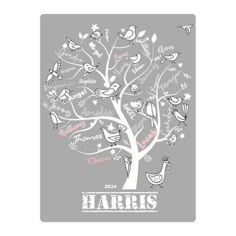 Personalized Family Tree Name Love By Wanni 35 x27  Blanket Front