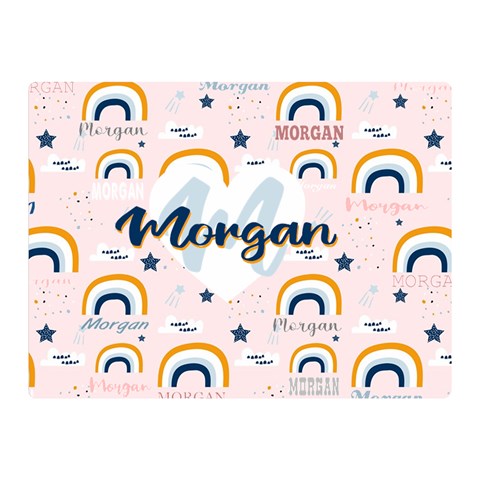 Personalized Childish Pattern Cute Rainbow Stars Clouds By Wanni 35 x27  Blanket Front