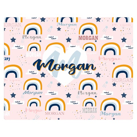 Personalized Childish Pattern Cute Rainbow Stars Clouds By Wanni 60 x50  Blanket Front