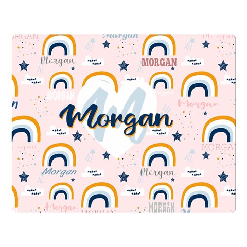 Personalized Childish Pattern Cute Rainbow Stars Clouds By Wanni 80 x60  Blanket Front