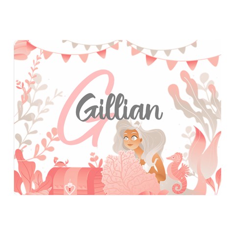 Personalized Mermaid Party Cute Child By Wanni 35 x27  Blanket Front