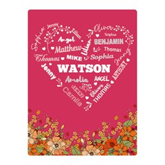 Personalized Family Name Love Heart Flower
