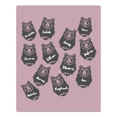 Personalized Name Bear Family - Two Sides Premium Plush Fleece Blanket (Large)