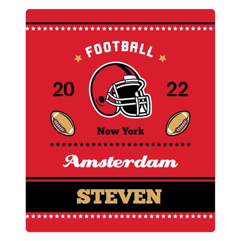 Personalized Football By Joe 50 x40  Blanket Front
