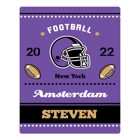 Personalized Football Blanket By Joe 80 x60  Blanket Front