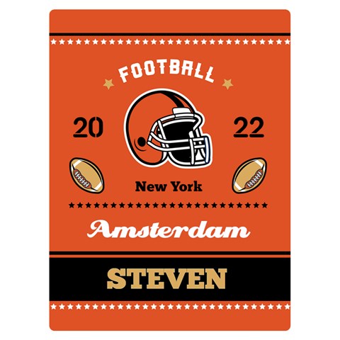 Personalized Football Blanket By Joe 40 x30  Blanket Front