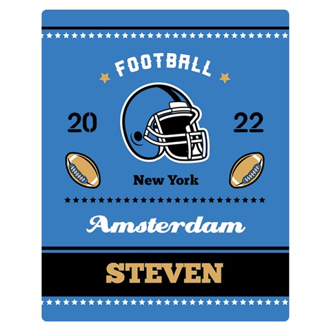 Personalized Football Blanket By Joe 60 x50  Blanket Front