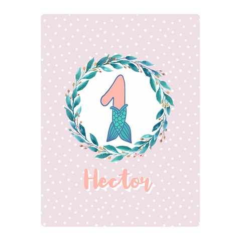 Personalized Name Mermaid Tail Birthday By Wanni 35 x27  Blanket Front