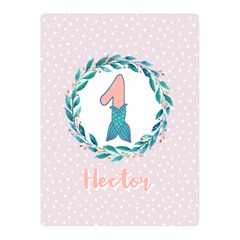 Personalized Name Mermaid Tail Birthday - Two Sides Premium Plush Fleece Blanket (Mini)