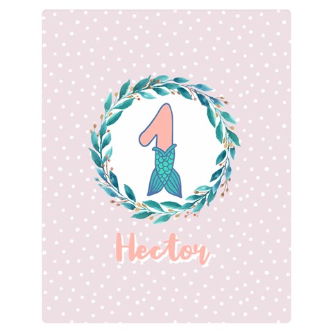 Personalized Name Mermaid Tail Birthday By Wanni 60 x50  Blanket Front