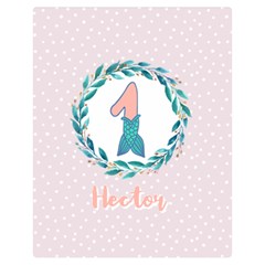 Personalized Name Mermaid Tail Birthday - Two Sides Premium Plush Fleece Blanket (Medium)