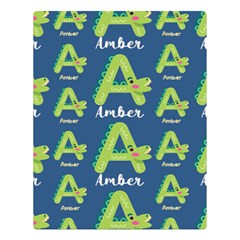 Personalized Alphabet Name - Two Sides Premium Plush Fleece Blanket (Large)