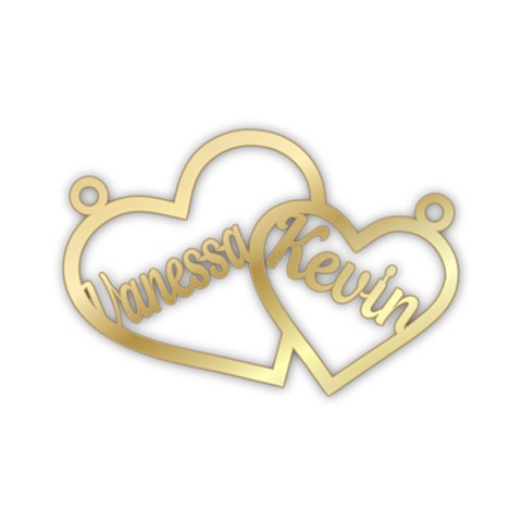 Two Hearts Name Pendant By Berry Front
