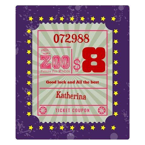 Personalized Ticket Coupon Blanket By Oneson 50 x40  Blanket Front