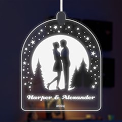 Personalized Name Moon Star Night Love - LED Acrylic Ornament