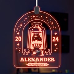 Personalized Name Star Night Camping Light Moon - LED Acrylic Ornament