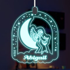 Personalized Name Star Night Moon Angel - LED Acrylic Ornament