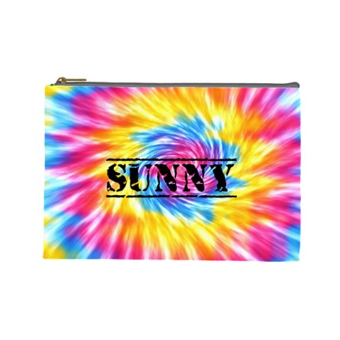 Personalized Tie Dye Name 1 Cosmetic Bag By Anita Kwok Front