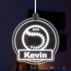 Personalized Sport Theme Baseball - LED Acrylic Ornament