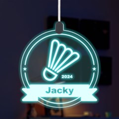 Personalized Sport Theme Badminton - LED Acrylic Ornament