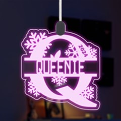 Personalized Alphabet Q Name - LED Acrylic Ornament