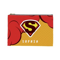 Personalized Name Superman (7 styles) - Cosmetic Bag (Large)