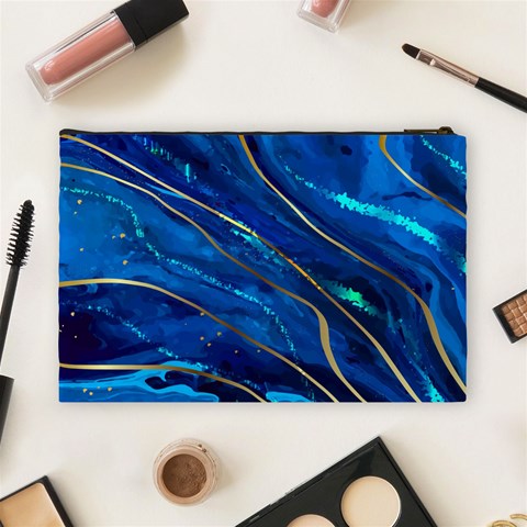 Personalized Marble Name 1 Cosmetic Bag By Anita Back