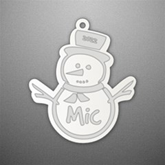 Personalized Snow Man - Acrylic Ornament