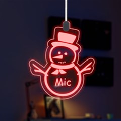 Personalized Snowman - LED Acrylic Ornament