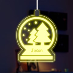 Personalized Snowball - LED Acrylic Ornament