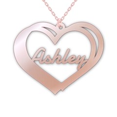 Personalized Love Name - 925 Sterling Silver Name Pendant Necklace