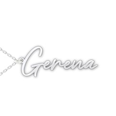 Personalized Name Team Bride Gift - 925 Sterling Silver Name Pendant Necklace