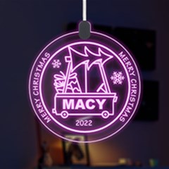 Personalized Xmas Cart - LED Acrylic Ornament