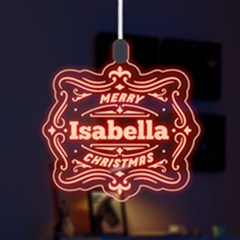 Personalized  Xmas Pattern Sign - LED Acrylic Ornament