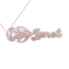 Personalized Flower Name - 925 Sterling Silver Name Pendant Necklace