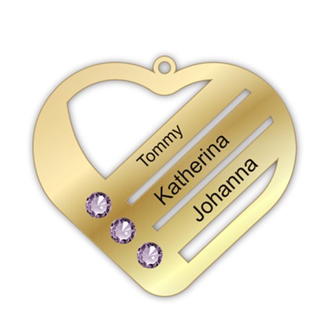 Personalized 3 Line Names Heart By Oneson Front