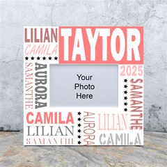 Personalized Family Name - White Box Photo Frame 4  x 6 