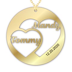 Personalized 2 Names Heart Circle