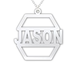 1 - 925 Sterling Silver Name Pendant Necklace
