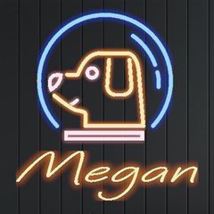 Personalized Space Dog Name - Neon Signs and Lights