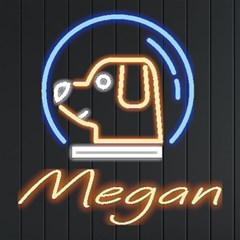 Personalized Space Dog Name - Neon Signs and Lights