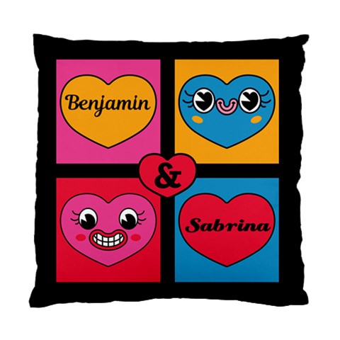Personlized Smiling Heart Face Cushion By Anita Front
