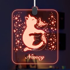 Personalized Cat Lover Couple Name - LED Acrylic Ornament