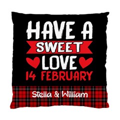 Personlized Valentine Plaid Pattern Cushion - Standard Cushion Case (One Side)