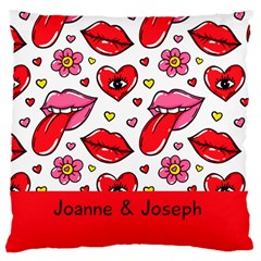 Personlized Hearts Pattern - Large Cushion Case (One Side) Personlized Hearts Pattern - Large Cushion Case (One Side)